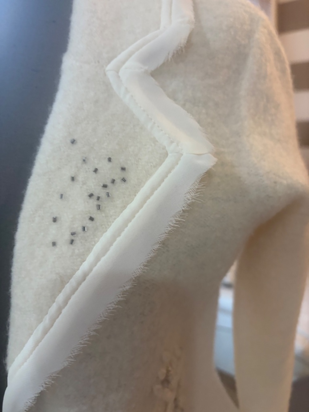 Luxury Lightweight Intricate detailing "Sleeping On Snow" Blazer S - Picture 5 of 13